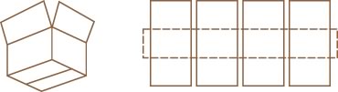 Caja de aletas simples